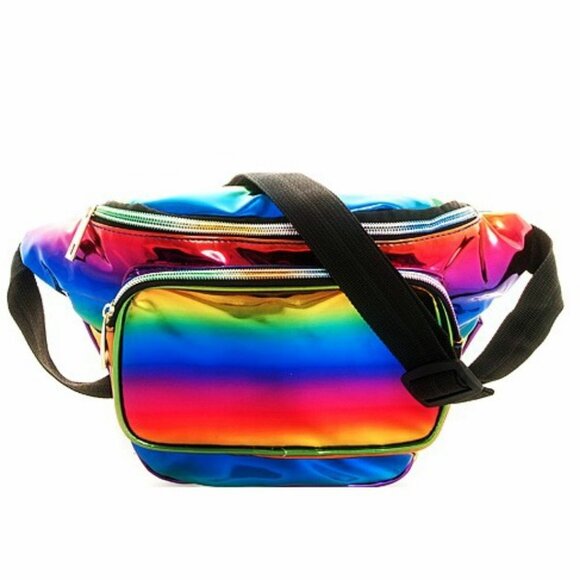 Rainbow PVC Fanny Pack - Picture 1 of 13